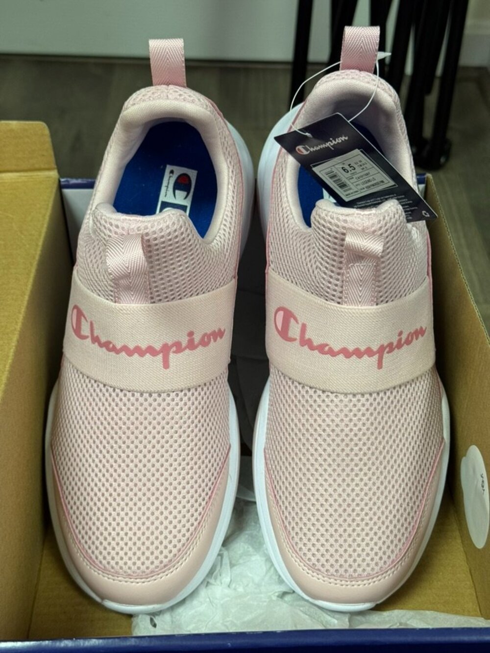 CHAMPION Tennis Shoes Slip Ons Legend Lo Size 6.5Y Big Kids Youth Pink NEW - Picture 6 of 9